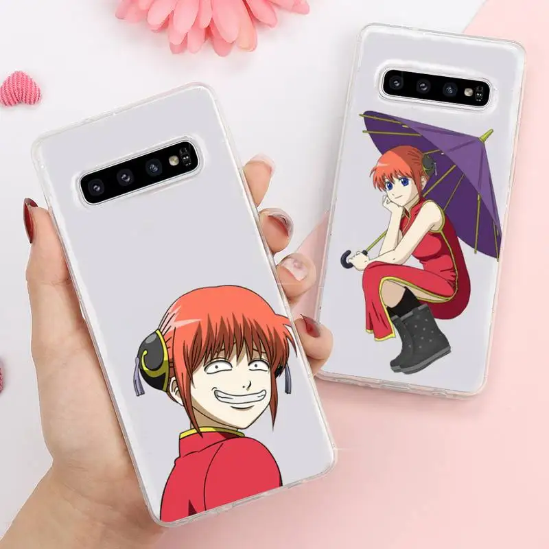 

Kagura Gintama Anime cute girl Phone Case Transparent For Samsung Galaxy A S Note 9 10 51 50 71 70 80 20 21 30s ultra plus