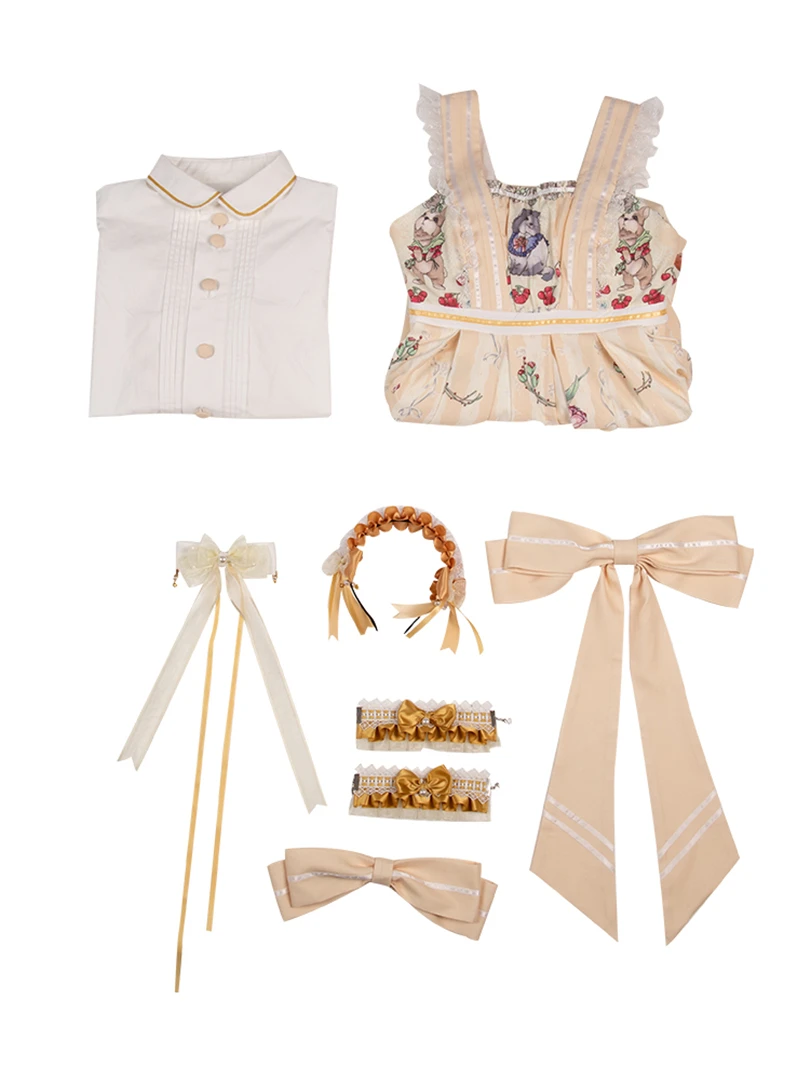 

Original design lolita Christmas JSK print dress in the distance long-sleeved inner top