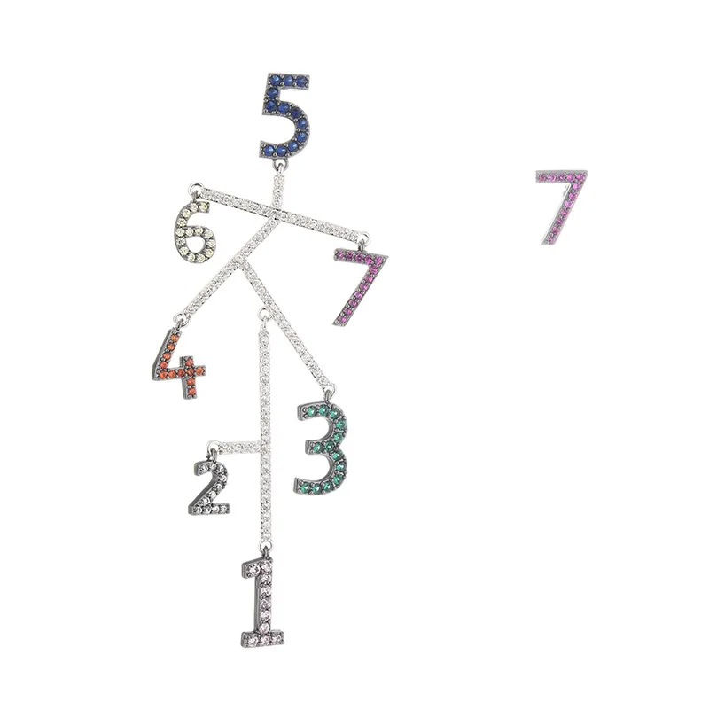 

High Quality S925 Ear Needle Asymmetric Female Earrings Fashion Jewelry 2021 Large Punk Unusual Earrings For Women Gift