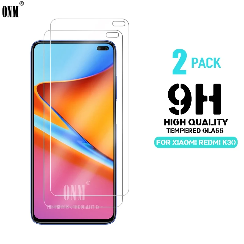2 шт закаленное стекло для Xiaomi Redmi K30 Защитная пленка экрана премиум класса |