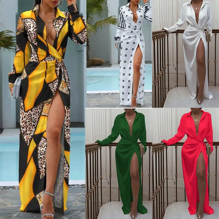 

2021 Summer New Fashion Casual Lace-up Long-sleeved Dress dress for women