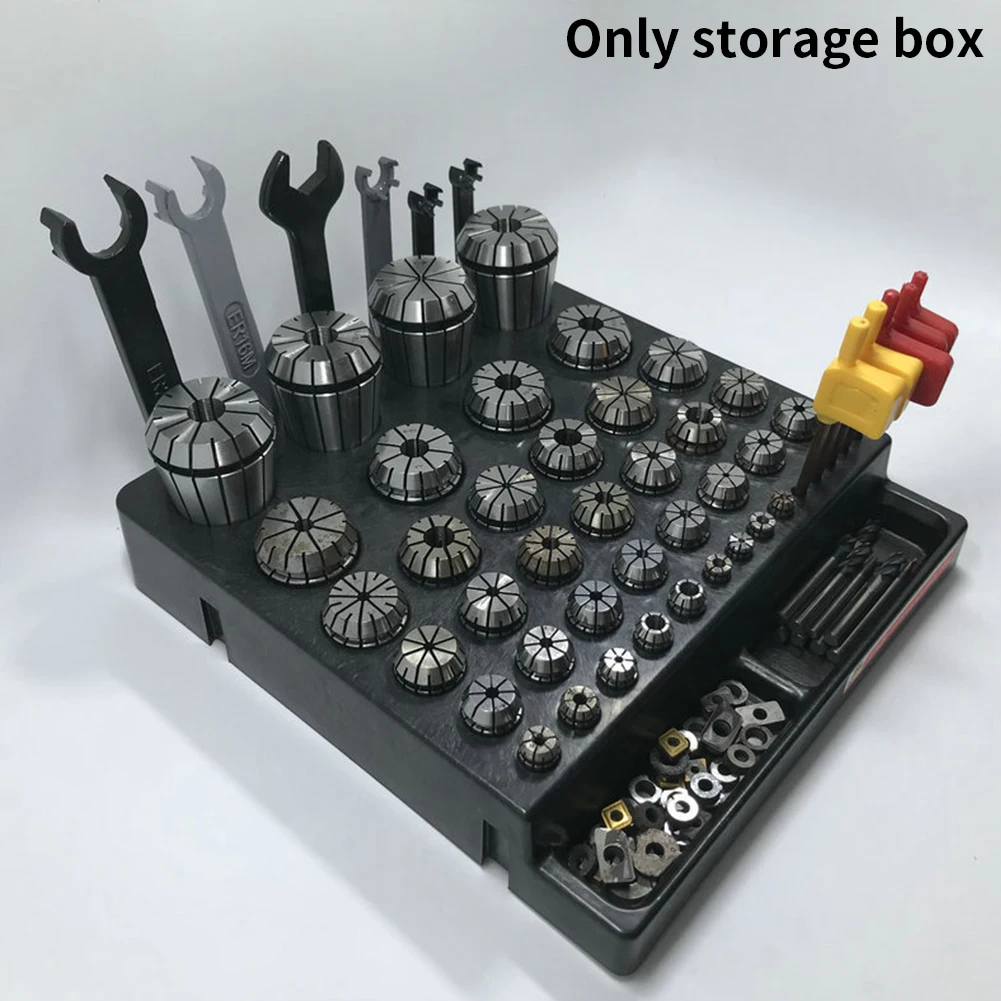 

Milling Collet Chuck Lathe Tool Cutter CNC End Probe Stand Organizer Parts For Wrench Durable Storage Box Collecting Inserts