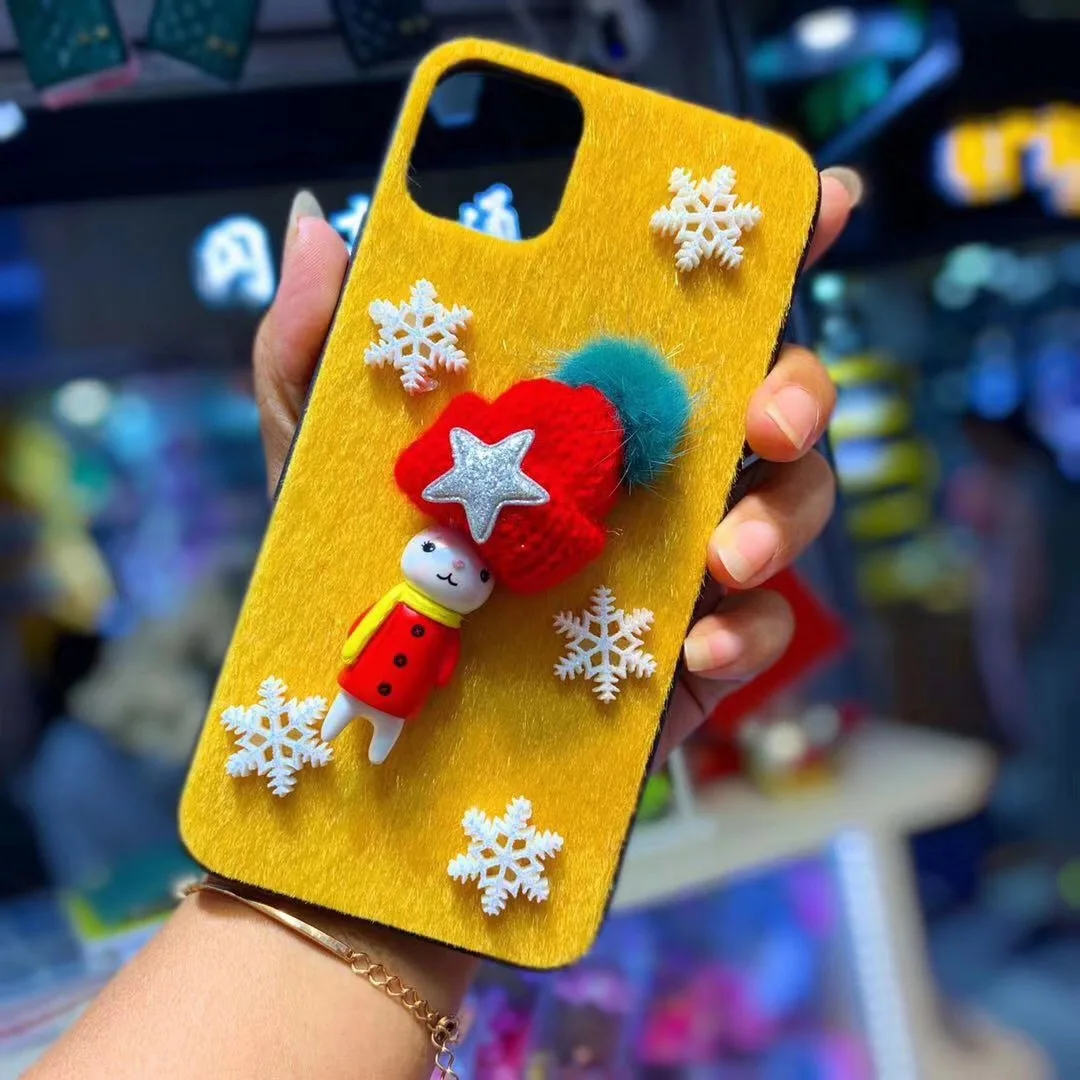 Чехол для телефона на Рождество из плюша с водонепроницаемой застежкой для Samsung Galaxy S8 9 10 Plus Note 8 Pro, защитный чехол из твердого пластика от падений.
