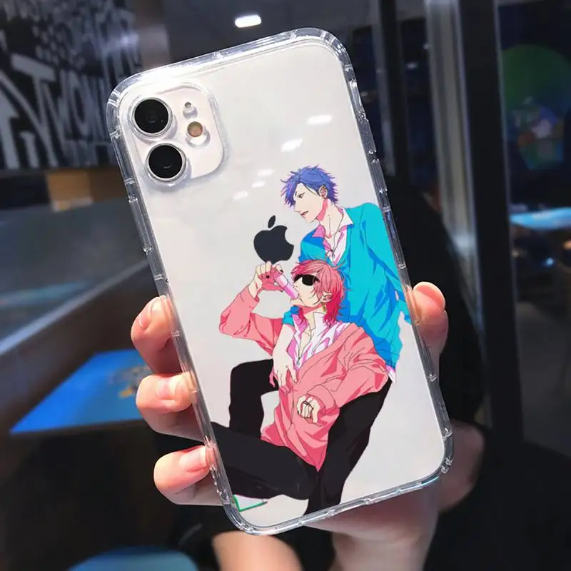 

Yarichin bitch Club Anime Phone Case Transparent for iPhone 11 12 mini pro XS MAX 8 7 6 6S Plus X 5S SE 2020 XR