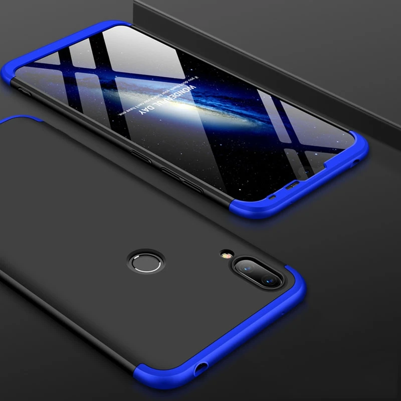Чехол GKK для Huawei Y7 Prime 2019 3 в 1 Защитный матовый жесткий чехол из