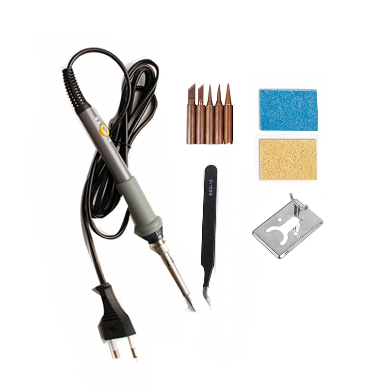 

60W Electric Soldering Iron Kit Temperature Adjustable 220V Welding Solder Iron Rework Station Ceramic Heater Solder Tip