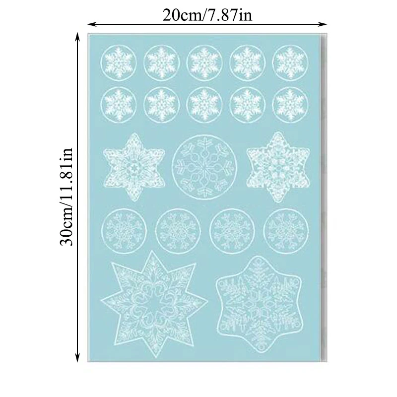 

Living Room Sticker Cute Wall Creative Wall Poster Home Decor Removable Door Window White Snowflake Electrostatic Glass Sticker
