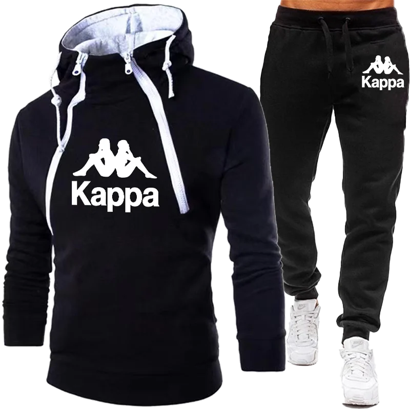 

Осенне-зимний мужской повседневный костюм на завязках с длинными рукавами однотонный свитшот с принтом + брюки комплект из 2 предметов, женс...