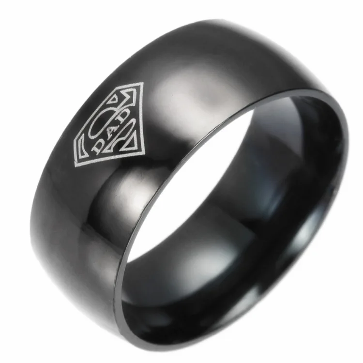 Высокое качество Косплей Супермен из нержавеющей стали папа Кольца DC Comic Superman Hero