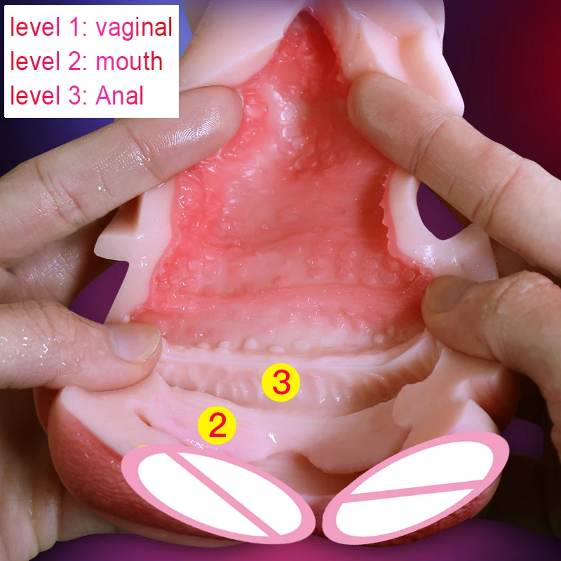Реалистичная игрушка 4D из Вагина-мастурбатор для мужчин силикона мягкая плотная