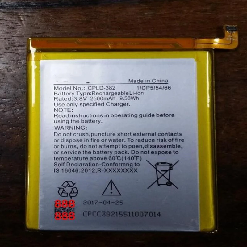 Аккумуляторная батарея 2500 мАч 3,8 в для смартфона Coolpad NOTE 3 LITE с инструментами для ремонта