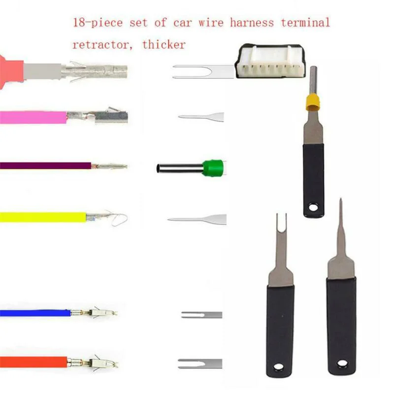 

18Pcs Needle Remover Terminal Electrical Wiring Stainless steel Automotive