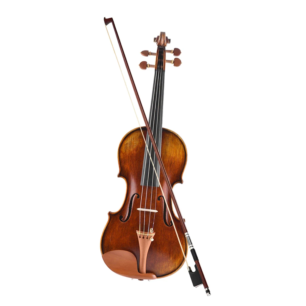 4/4 винтажная акустическая скрипка/скрипка ручная работа с чехлом бантом канифоль