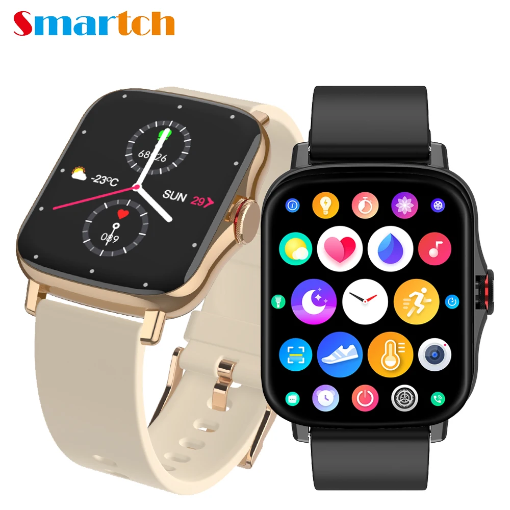 

Smartch FM08 Smart Watch Men Bluetooth Call Real Heart Rate Monitor DIY Dial 1.69 Inch Screen Smartwatch for Android PK P8 GTS 2