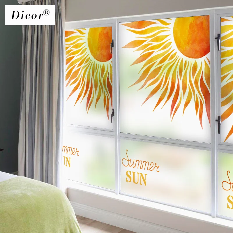 Антистатическая липкая матовая непрозрачная витражная пленка для окна