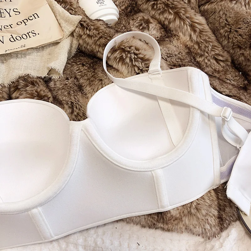 Бюстгальтер женский однотонный со съемным бюстгальтером с чашкой 1/2 | Женская