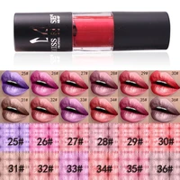the new 12 colors high quality professional makeup metallic color matte transferring free waterproof lip glaze lip gloss stick