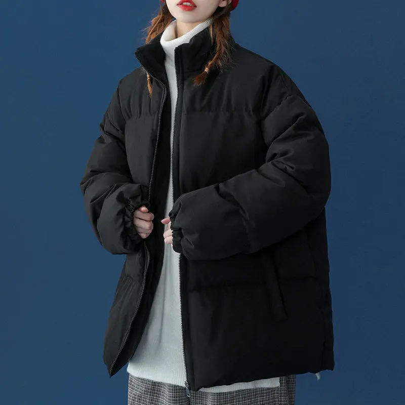 

Новая короткая зимняя куртка, женская теплая пуховая хлопковая куртка, парки, Женская Повседневная Свободная верхняя одежда, корейское зим...