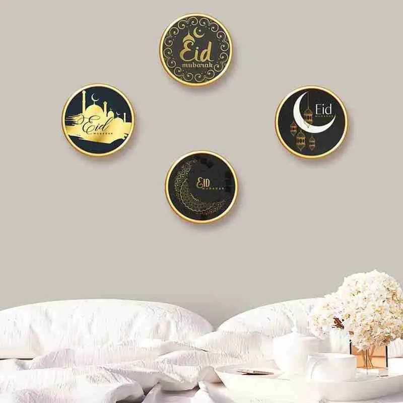 

DIY Islamic Eid Mubarak Culture Wall Stickers Mosque Ramadan Room Stickers Home Decoration Bedroom Stickers Muslim Living Y3F0