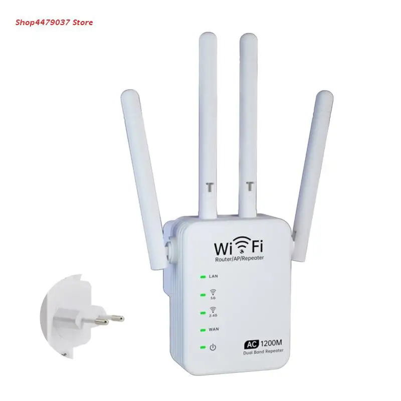 

2.4GHZ 5GHZ Dual-Band 1200M WiFi Extender Wireless Signal Repeater Amplifier K1AF