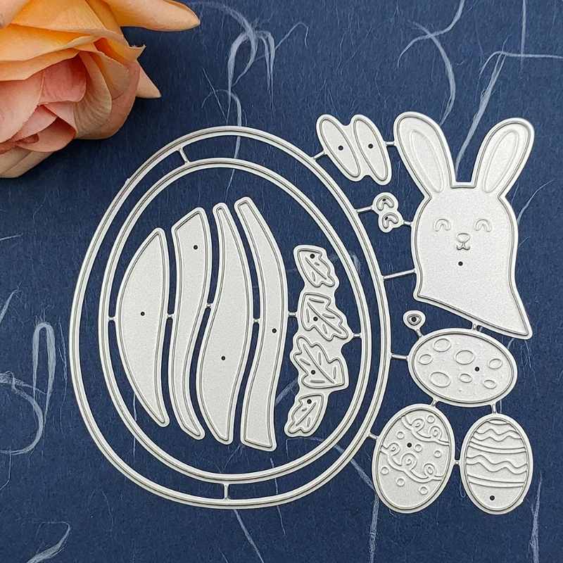 

Easter Bunny Frame Metal Cutting Dies Stencil Scrapbooking DIY Album Stamp Paper 95AA