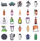 Новые винные бутылки на заказ, аксессуары из ПВХ, садовые украшения для обуви, подходят для обуви, подвески, подарок на день рождения