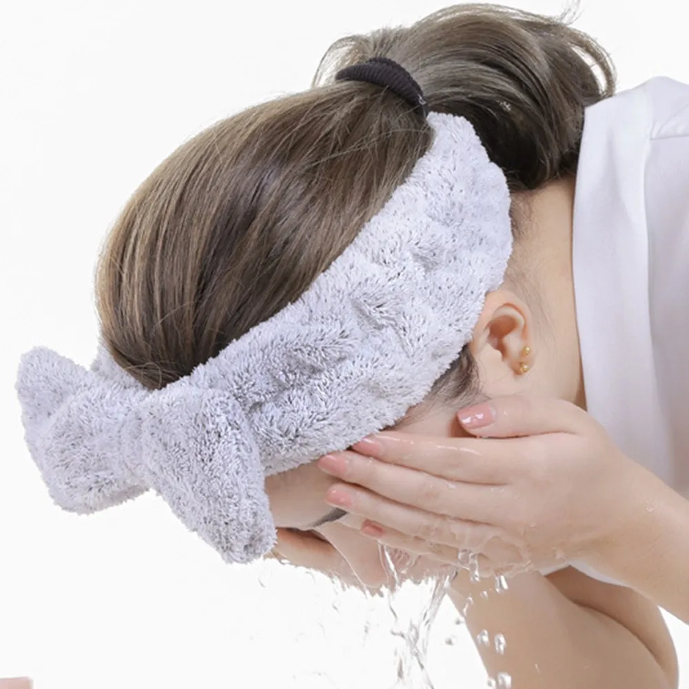Мытье лица Чистый Макияж Красота эластичное полотенце повязки для волос из