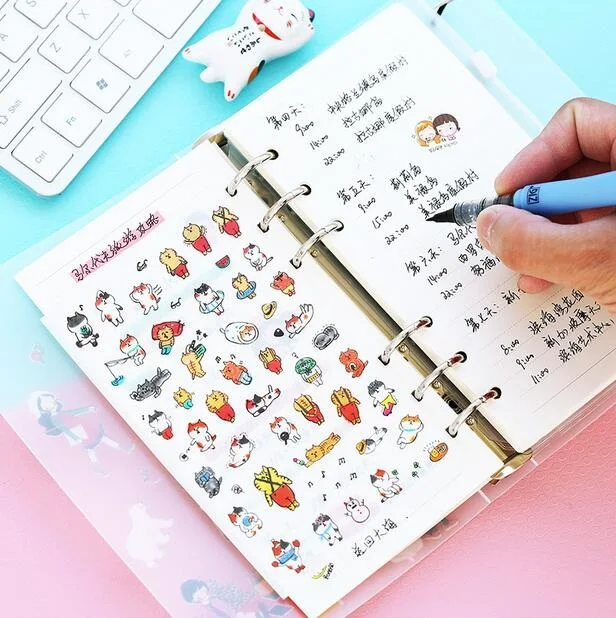 6 листов/упаковка в упаковке Kawaii японская наклейка для домашних животных Горячая
