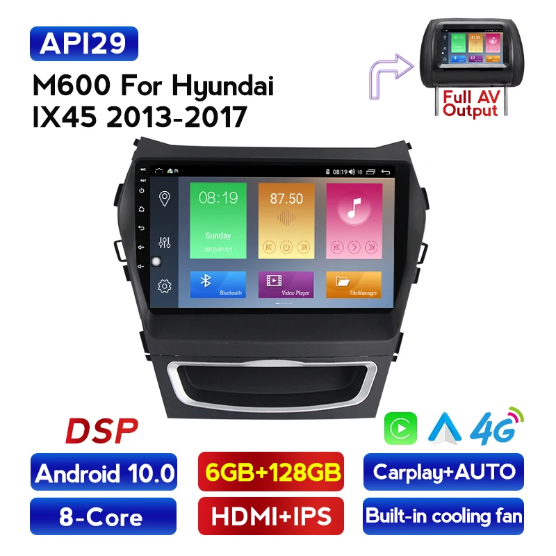 Автомобильный dvd плеер 6 ГБ ОЗУ + 128 Гб ПЗУ 4G LTE Android 10 0 Восьмиядерный процессор gps