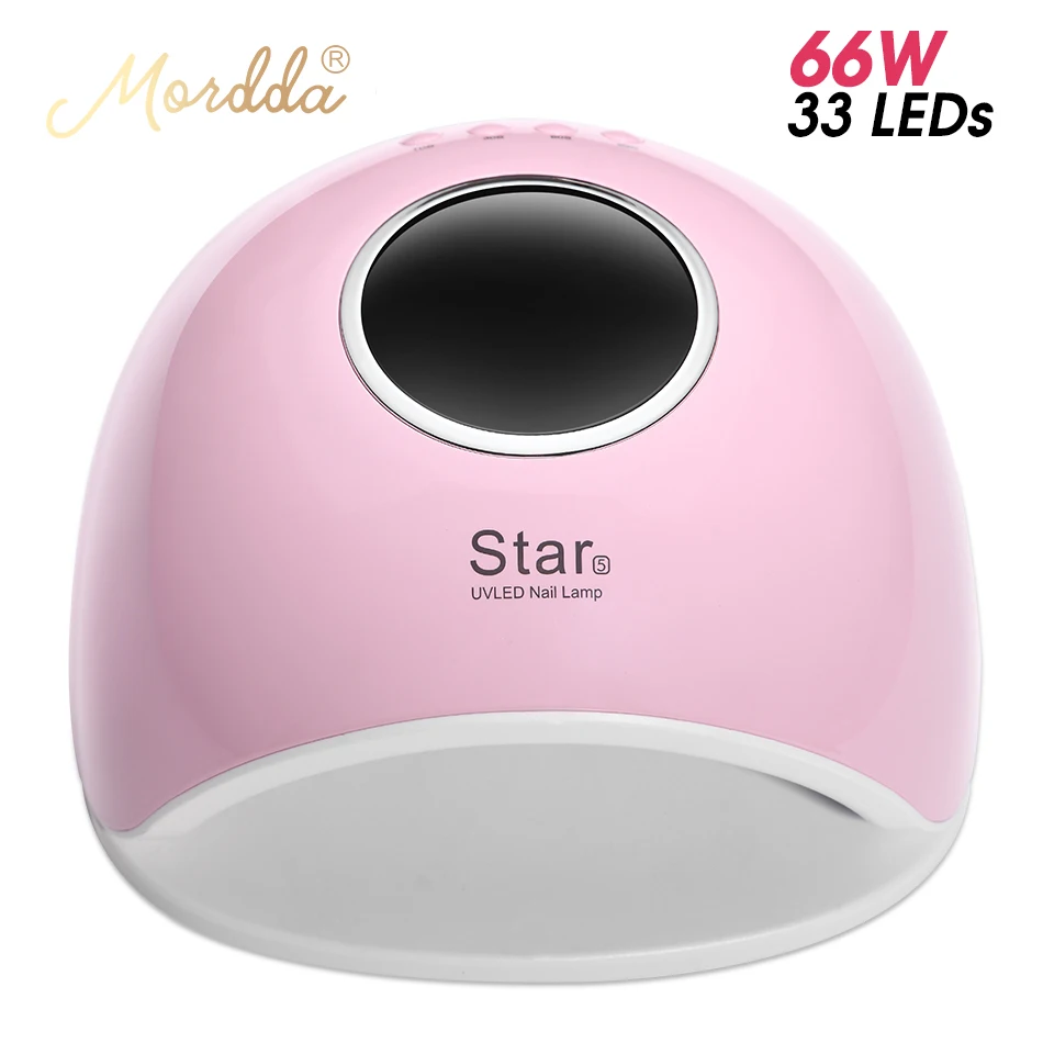 MORDDA 66 Вт УФ светодиодный Сушилка для ногтей лампа сушки гель лака всех типов с