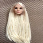 Длинные волосы принцесса кукла леди головы черные белые коричневые кожа куклы головы розовые золотые фиолетовые волосы куклы части Сделай Сам одевание подарки игрушки