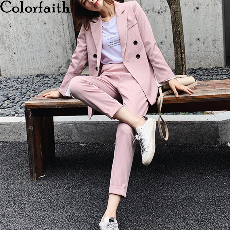 Colorfaith/Новинка 2021 года Весенние женские комплекты Комплект из 2 предметов