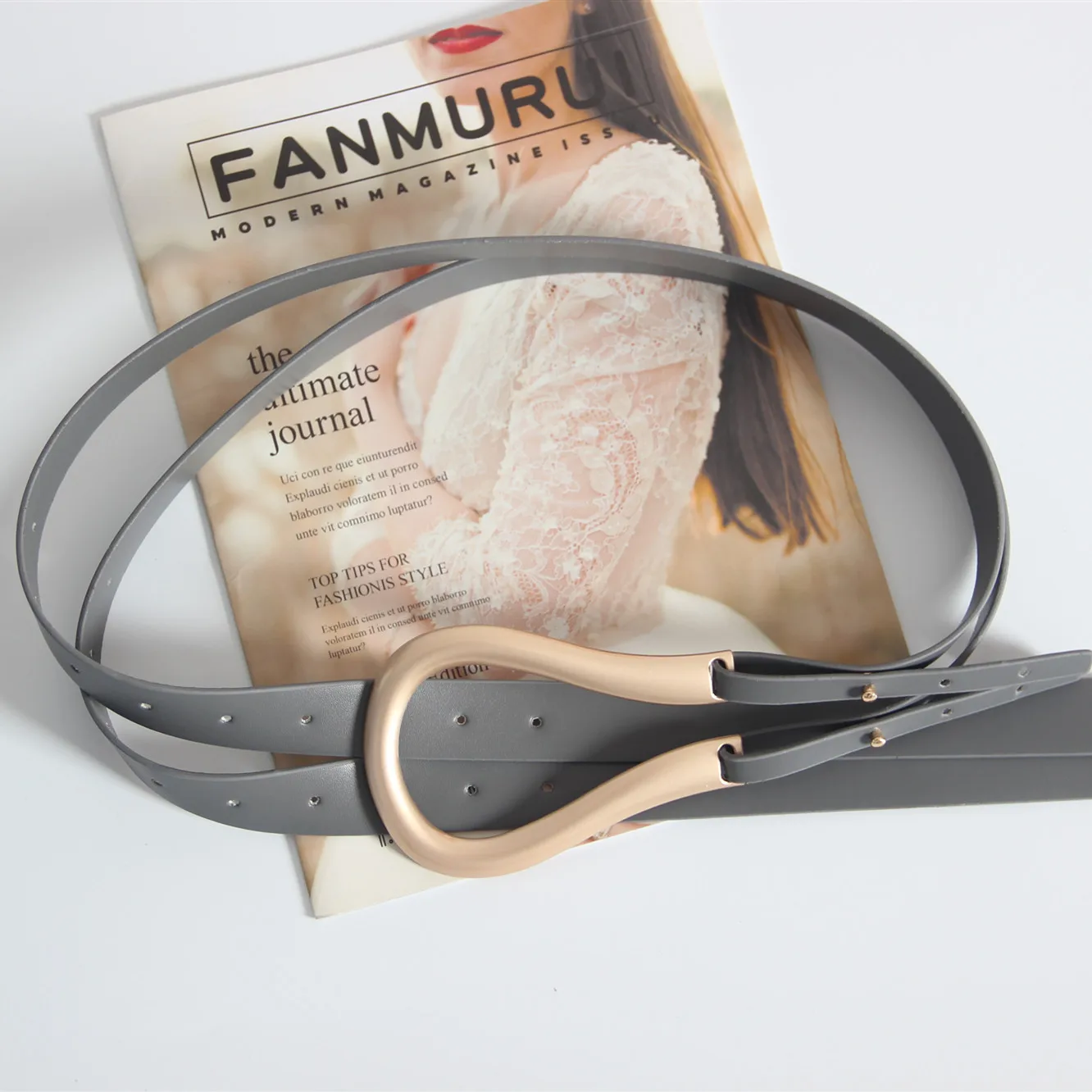 Роскошный винтажный U-образный ремень для женщин модный большой металлический в