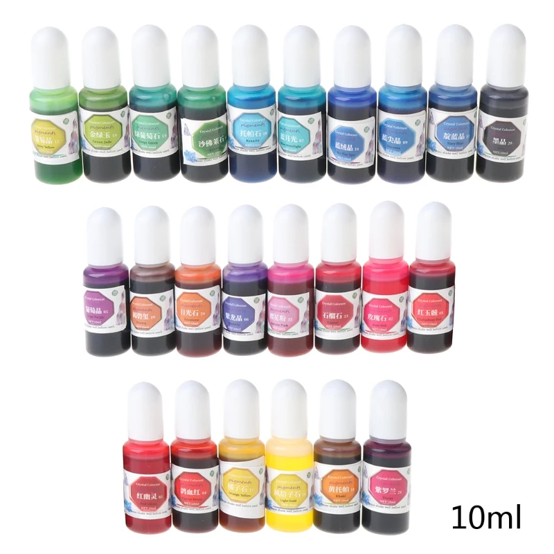 

24 Colors Transparent Crystal Colorant Pigment Concentrated Epoxy Resin UV Resin Coloring DIY Resin Art Jewelry Making