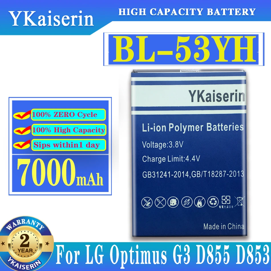 Аккумулятор ykaisin для LG Optimus G3 D830 D850 D851 D855 LS990 VS985 F400 | Мобильные телефоны и