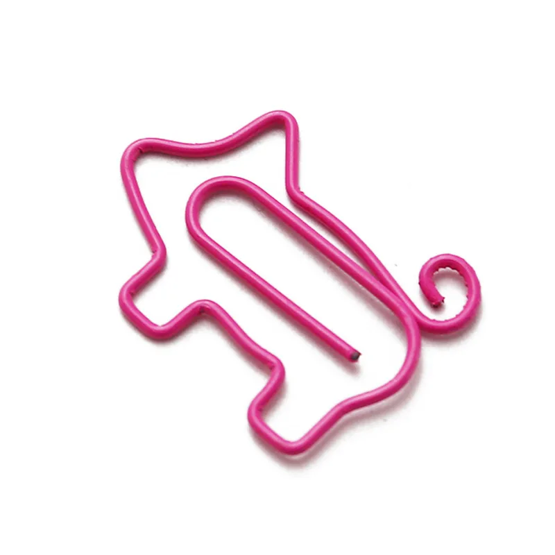 

10Pcs/lot Pink pig Bookmark Planner Paper Clip Metal Material Bookmarks for Book Stationery School Office Supplies