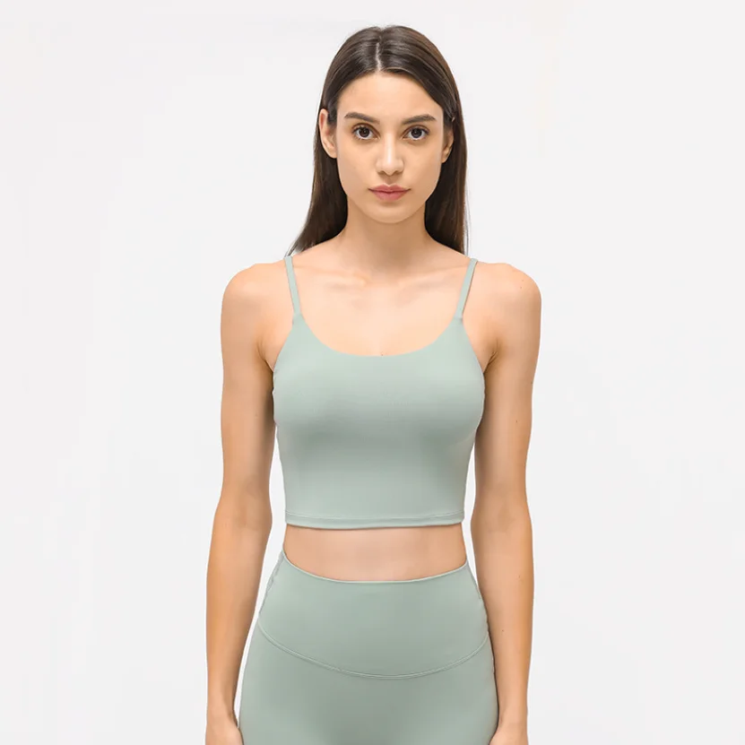 

Women's Seamless Sports Yoga Bra Female Lingerie Push Up Soft Vest Padded Crop Tops Fitness Running Workout Vest With Cushion