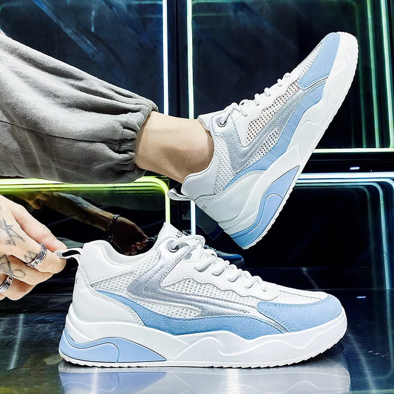 

2021 New Summer Men's Lace-Up Sports Shoes Lightweight Breathable Mesh Casual Shoes Fashion Colorful Outdoor Running Sneakers