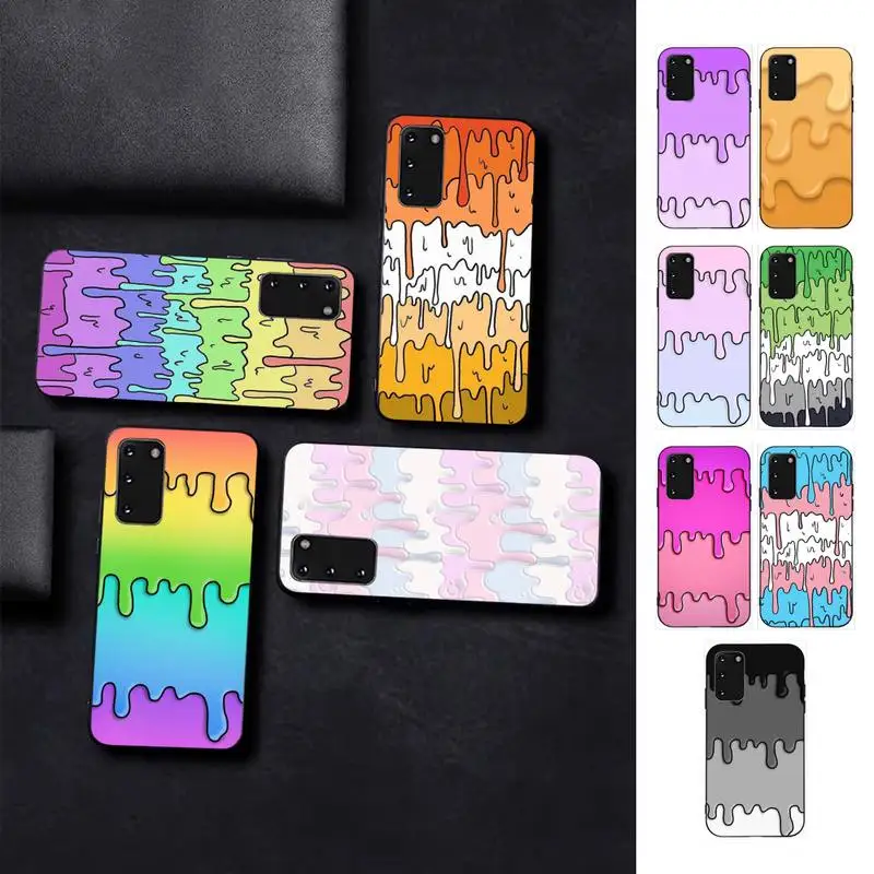 

Pastel Kawaii Melting Phone Case for Samsung S10 21 20 9 8 plus lite S20 UlTRA 7edge
