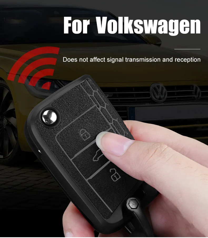 Пластиковый+ кожаный чехол для ключей автомобиля для Volkswagen VW Golf 7 MK7 Tiguan mk2 для Skoda Octavia A7 Kodiaq