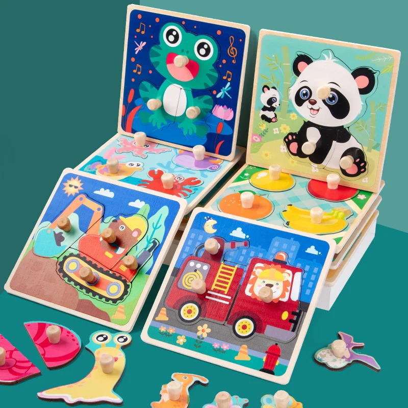 

Baby Toys Wooden 3d Puzzle Tangram Shapes Learning Cartoon Animal Intelligence Jigsaw Puzzle Toys For Children Educational