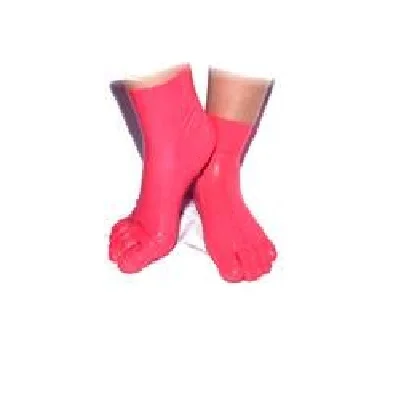 PINK Горячие резиновые носки с пятью пальцами натуральный латекс hosen сексуальные бесшовные носки унисекс - Цвет: PINK
