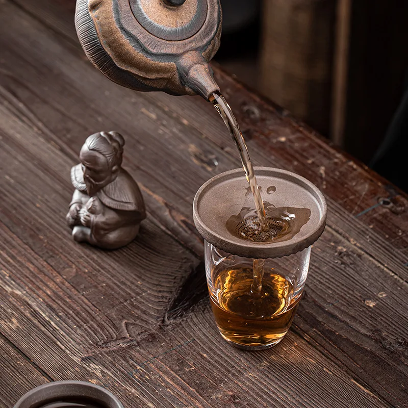 Дешево Чайный набор с керамическим фильтром и чайным ситечком, в виде озера