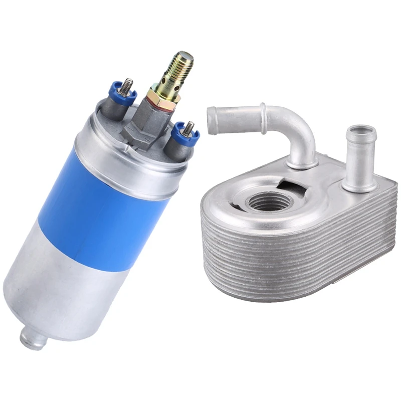 

1 шт. Электрический топливный насос с установочными комплектами и 1 шт. Новый Алюминиевый Масляный радиатор двигателя