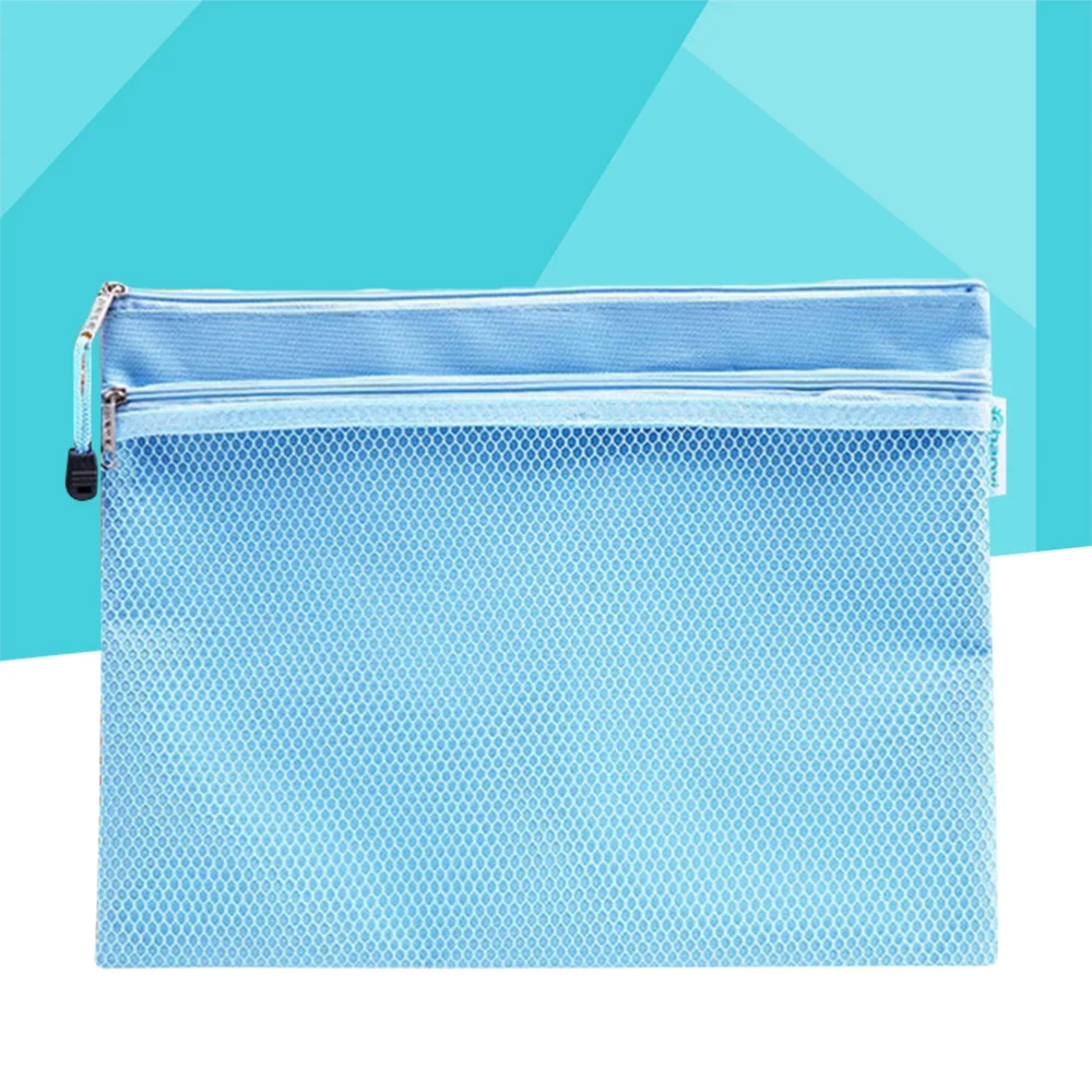 Двухслойные сетчатые карманы для файлов холщовые сумки документов на молнии