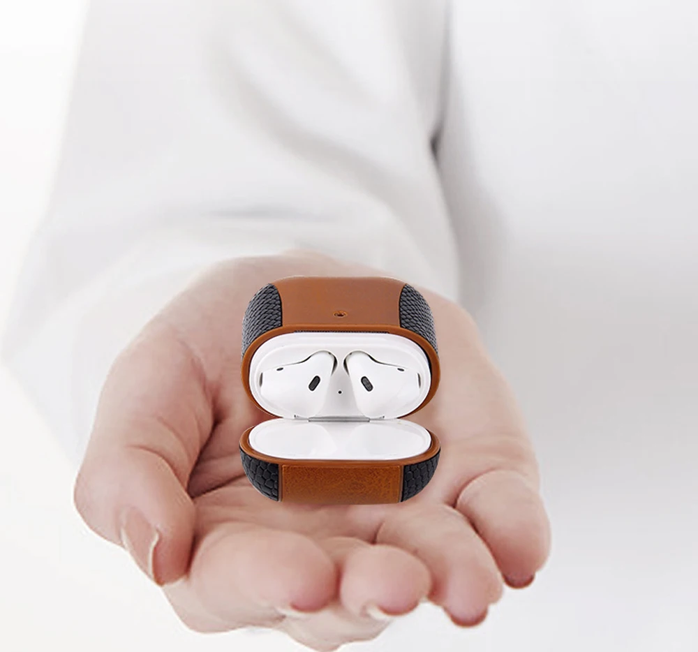 Чехол для Airpods 2 1 чехол принт змеиной кожи крокодиловая кожа чехол для Apple Airpods 2 1 чехол аксессуары коробка для наушников Coque