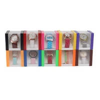 6pcs plastic watch dispaly box winder holder display jewelry holder storage box organizer random color