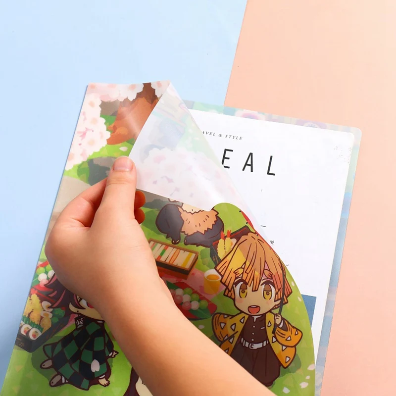 

Anime Demon Slayer Kimetsu No Yaiba A4 File Folder Document Organizer Holder Storage Bag School Office Stationery