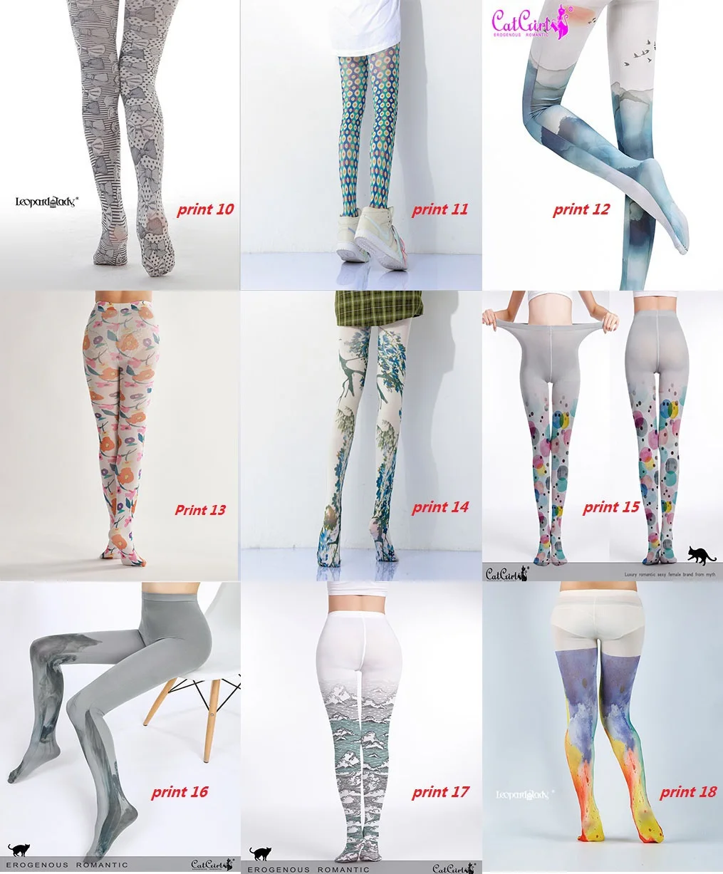 Hot Sale Designers High Quality Digital Print Tights Fashion Paint Pattern Pantyhose Soft Winter Colorful Stockings Womens Girls