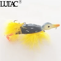 lutac topwater frog duck lure floating wobblers 105mm 29g 3d eyes bass artificial bass bait tackle